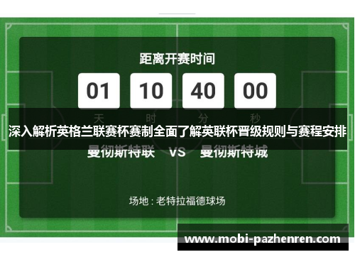深入解析英格兰联赛杯赛制全面了解英联杯晋级规则与赛程安排